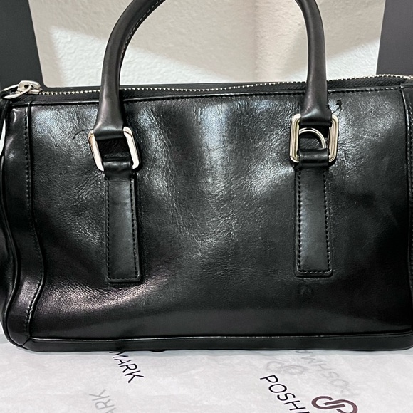 COACH ‘BONNIE’ VINTAGE BLACK GENUINE LEATHER SATCHEL BAG - Picture 3 of 15